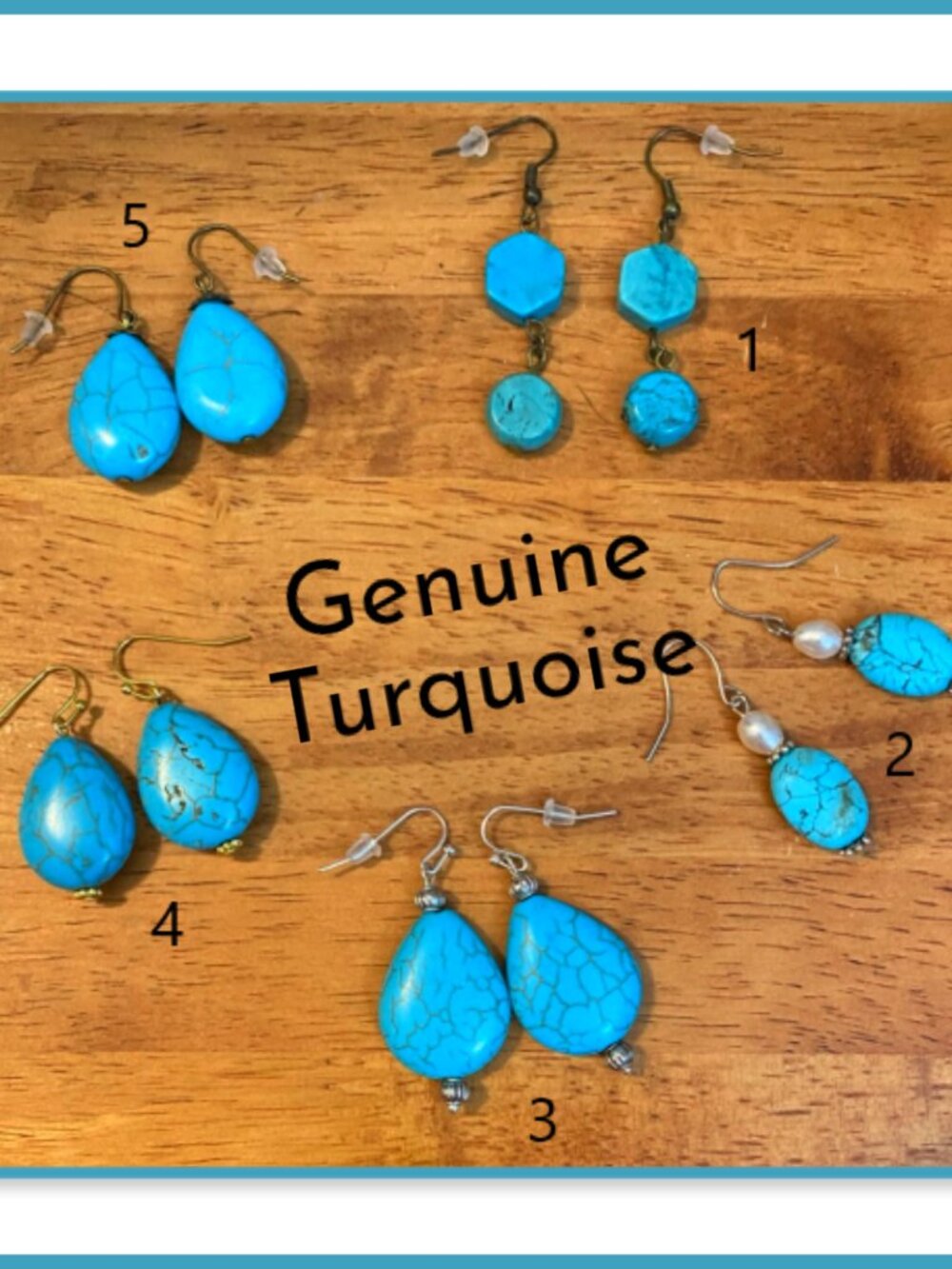 NEW Turquoise crystal earrings